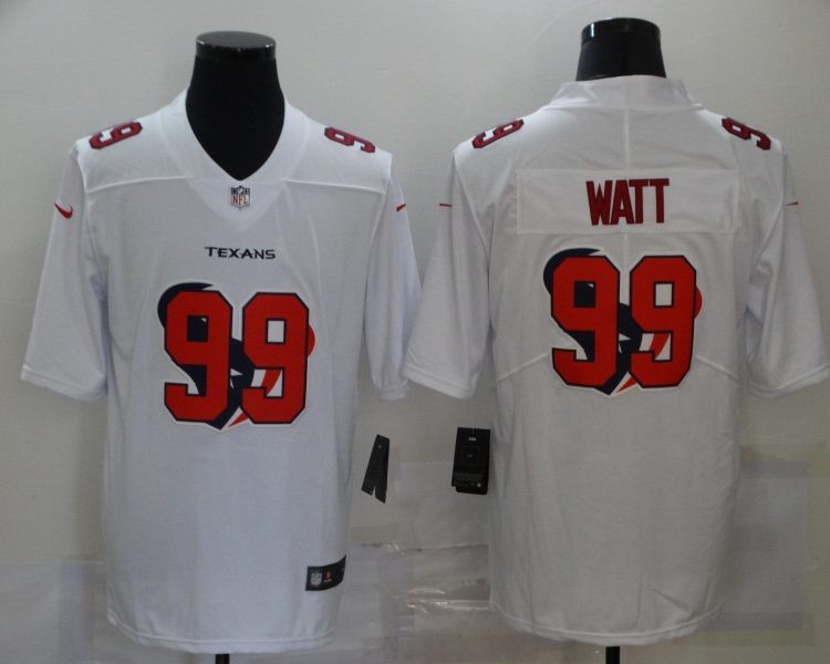 Men's Houston Texans J.J. Watt #99 White Jersey