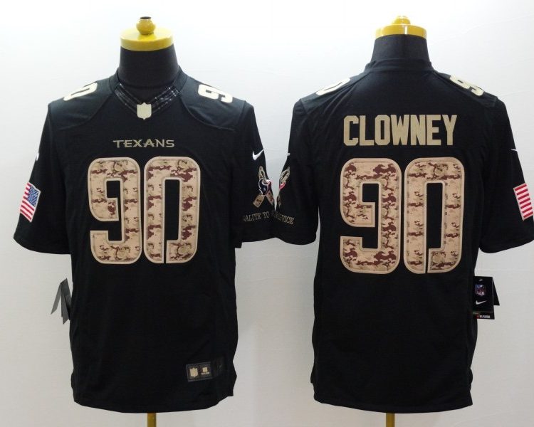 Men's Houston Texans Jadeveon Clowney #90 Black Jersey