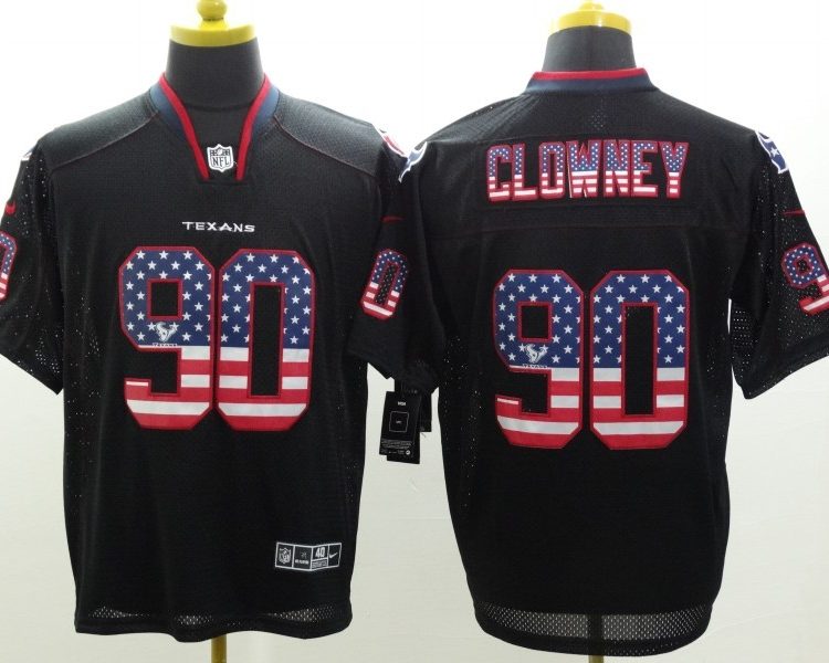 Men's Houston Texans Jadeveon Clowney #90 Black Jersey