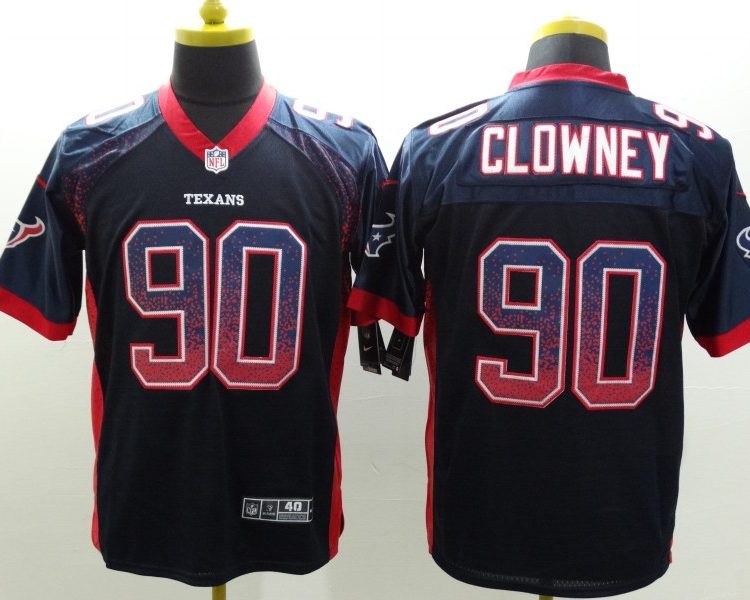 Men's Houston Texans Jadeveon Clowney #90 Navy Jersey