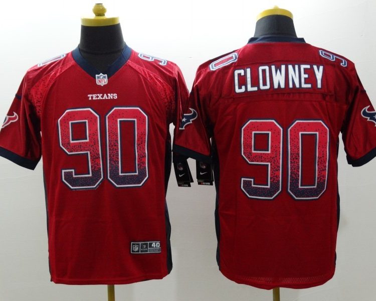 Men's Houston Texans Jadeveon Clowney #90 Red Jersey
