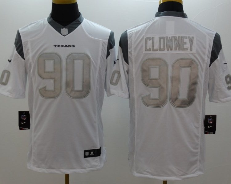 Men's Houston Texans Jadeveon Clowney #90 White Jersey