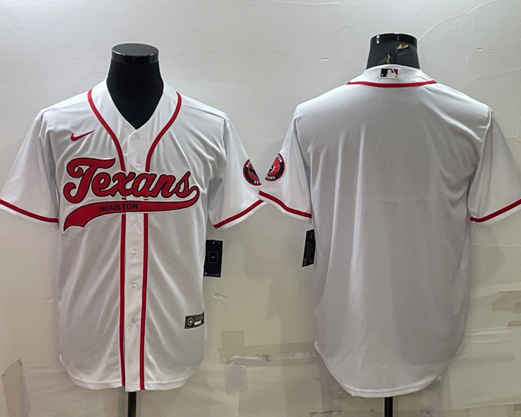 Men's Houston Texans White Blank Jersey