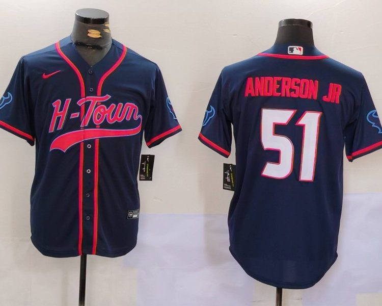 Men's Houston Texans Will Anderson Jr. #51 Navy Jersey