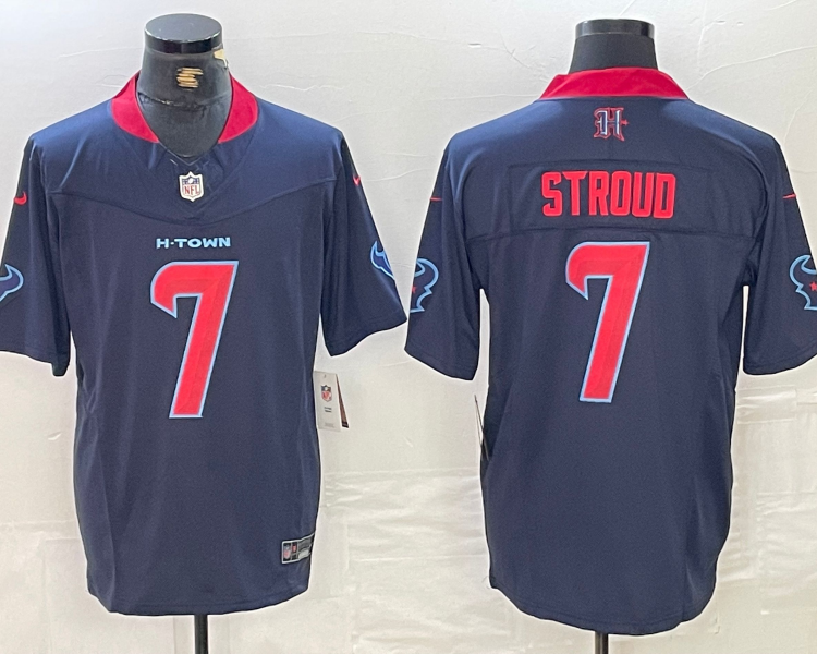 Men's Houston Texans C.J. Stroud #7 Navy 2nd Alternate Jersey