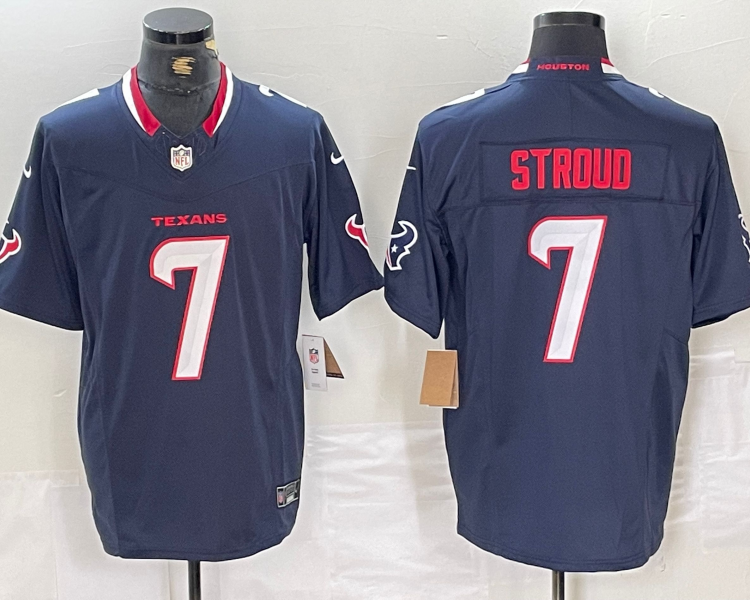 Men's Houston Texans C.J. Stroud #7 Navy Team Jersey