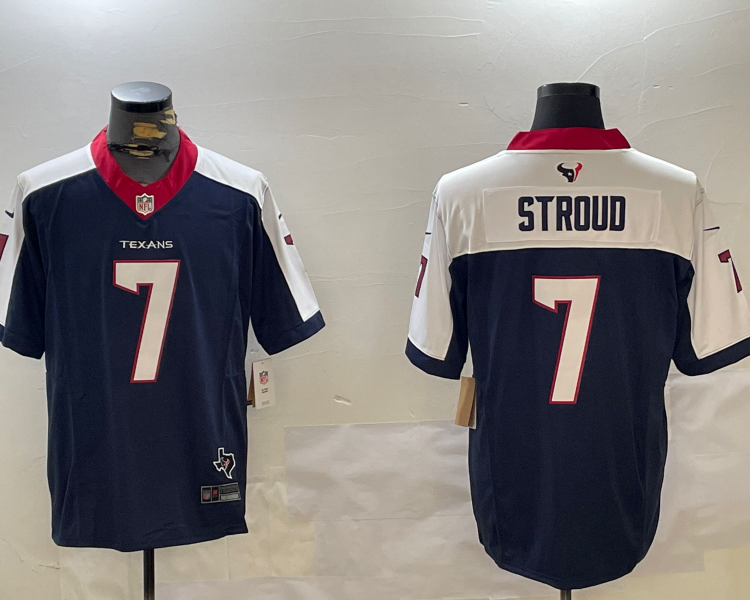Men's Houston Texans C.J. Stroud #7 Navy Team Jersey