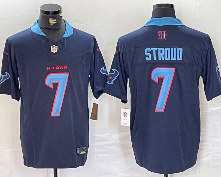 Men's Houston Texans C.J. Stroud #7 Navy Vapor F.U.S.E. Limited Jersey