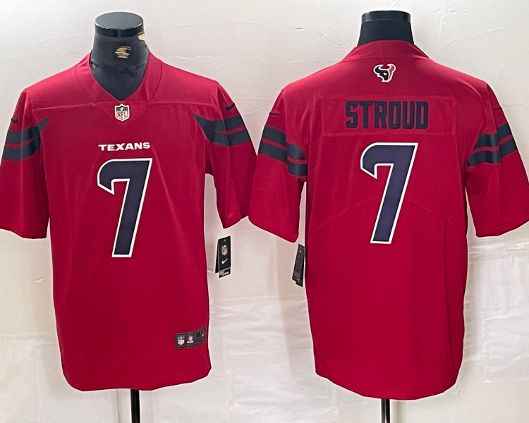 Men's Houston Texans C.J. Stroud #7 Red Alternate Jersey