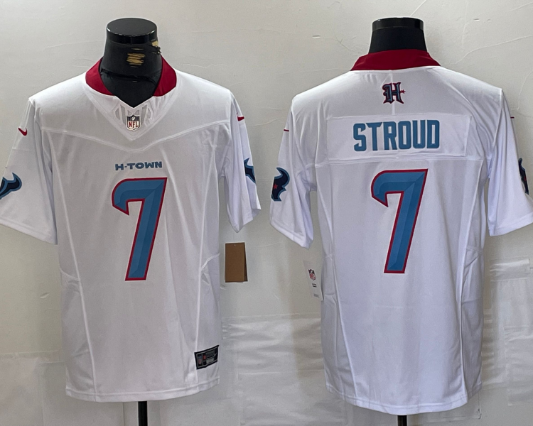 Men's Houston Texans C.J. Stroud #7 White Jersey