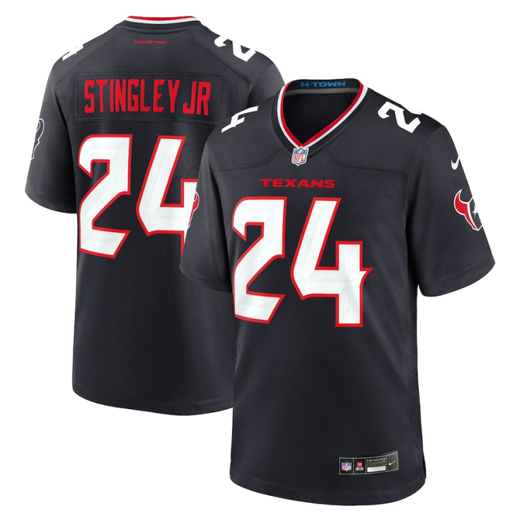 Men's Houston Texans Derek Stingley Jr. #24 Navy Jersey