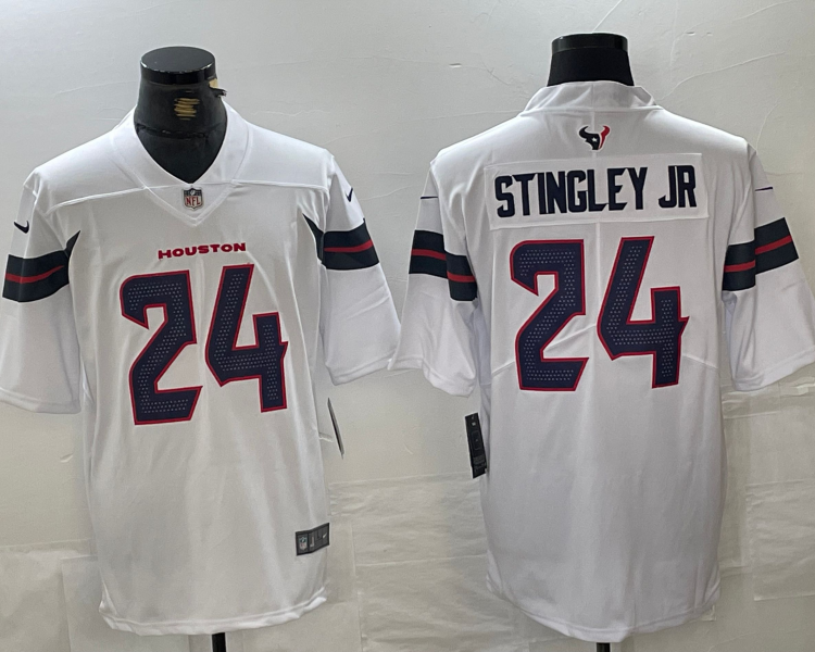 Men's Houston Texans Derek Stingley Jr. #24 White Jersey