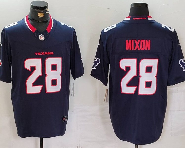 Men's Houston Texans Joe Mixon #28 Navy Jersey