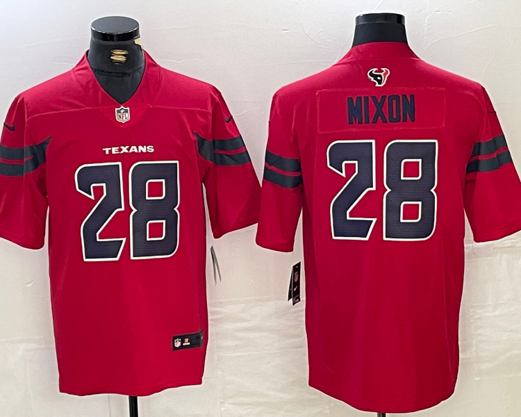 Men's Houston Texans Joe Mixon #28 Red Alternate Jersey