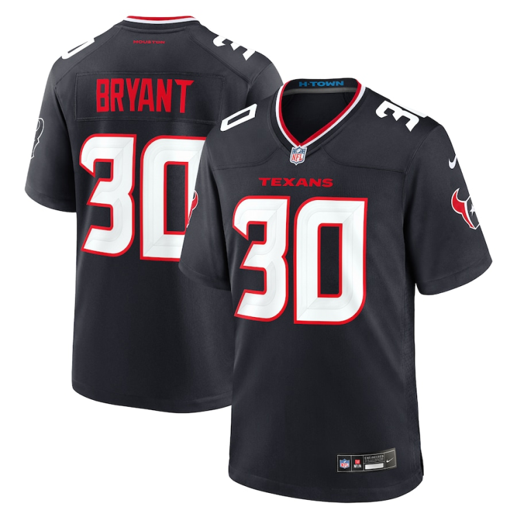 Men's Houston Texans Myles Bryant #30 Navy Team Jersey