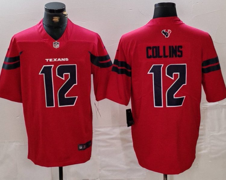 Men's Houston Texans Nico Collins #12 Red Alternate Jersey
