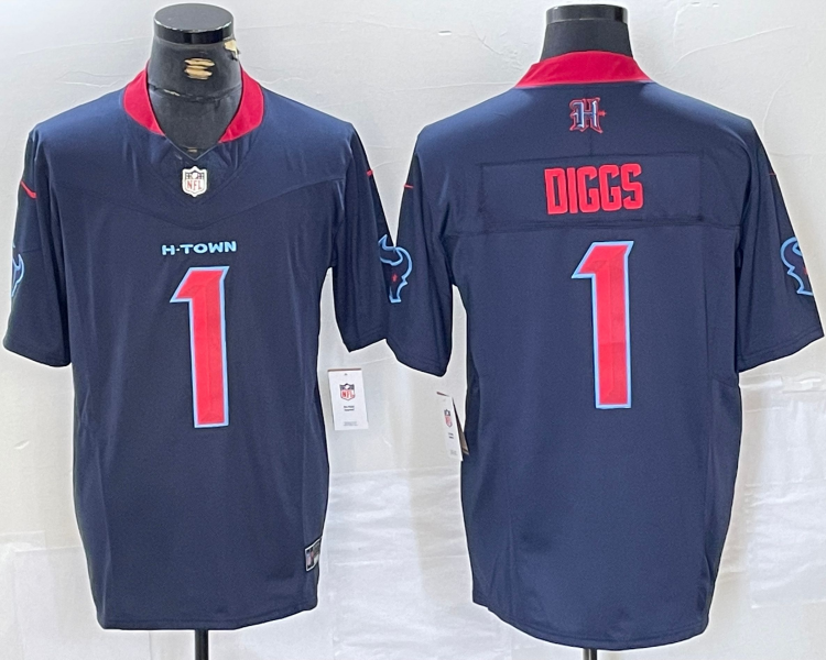 Men's Houston Texans Stefon Diggs #1 Navy 2nd Alternate Jersey