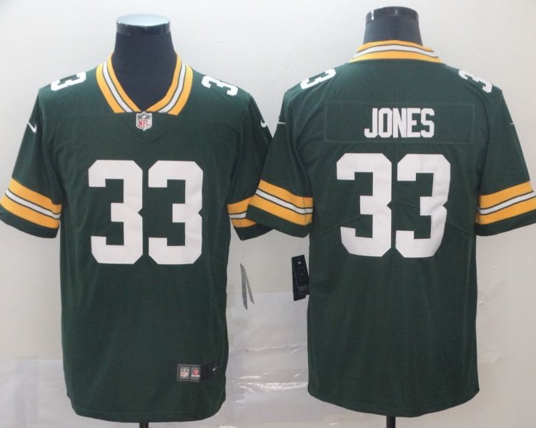 Men's Green Bay Packers Aaron Jones #33 Green Jersey