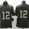 Men's Green Bay Packers Aaron Rodgers #12 Army Green Jersey