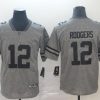 Men's Green Bay Packers Aaron Rodgers #12 Gray Alternate Jersey