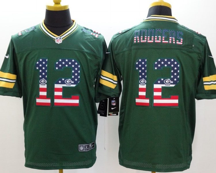 Men's Green Bay Packers Aaron Rodgers #12 Green Jersey