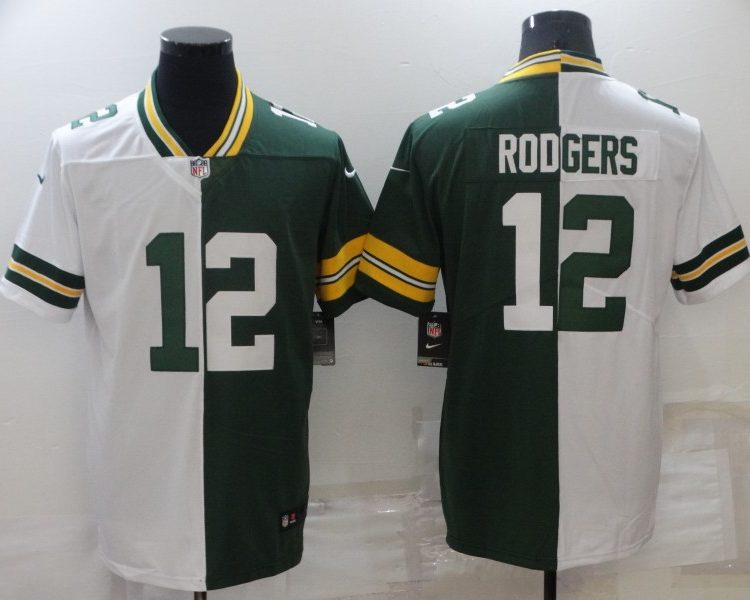 Men's Green Bay Packers Aaron Rodgers #12 Green/White Legend Jersey