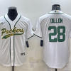 Men's Green Bay Packers AJ Dillon #28 White Jersey Joint Edition