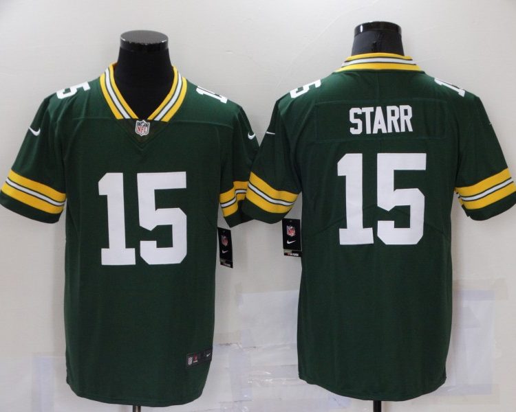 Men's Green Bay Packers Bart Starr #15 Green Jersey