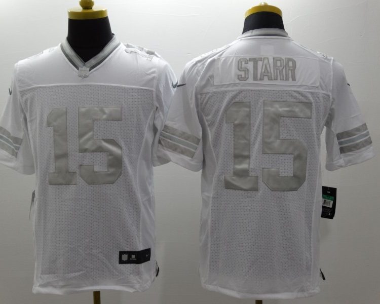 Men's Green Bay Packers Bart Starr #15 White Jersey