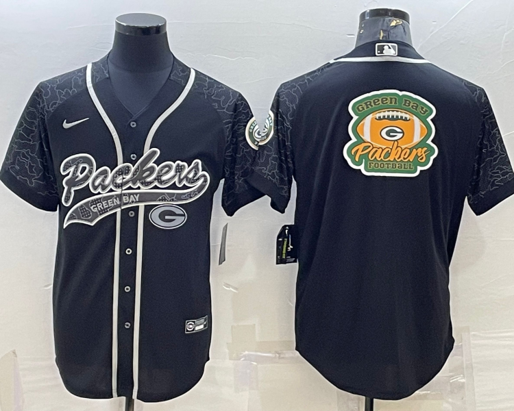 Men's Green Bay Packers Black Retired RFLCTV Limited Jersey