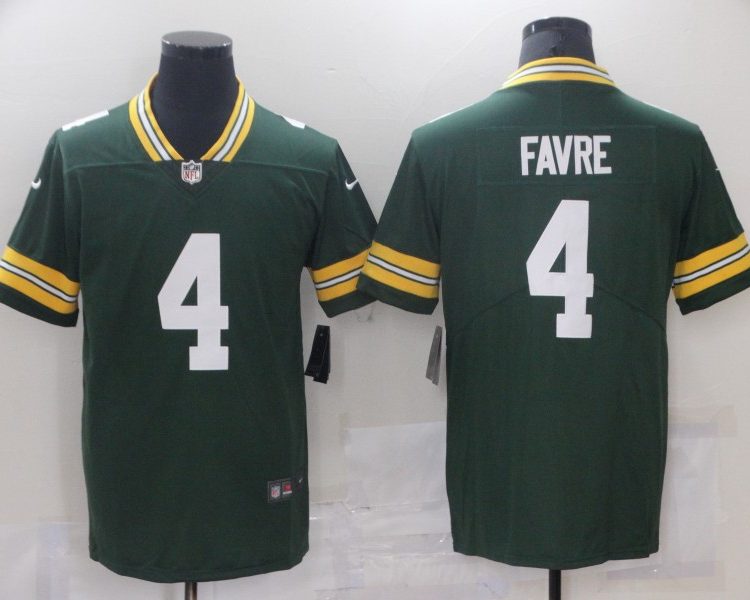 Men's Green Bay Packers Brett Favre #4 Green Jersey