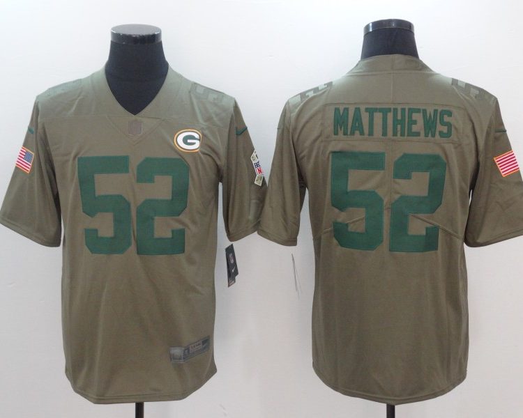 Men's Green Bay Packers Clay Matthews #52 Brown Jersey
