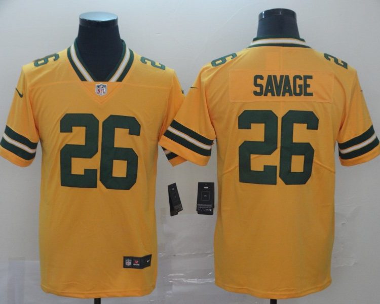 Men's Green Bay Packers Darnell Savage #26 Yellow Inverted Legend Jersey