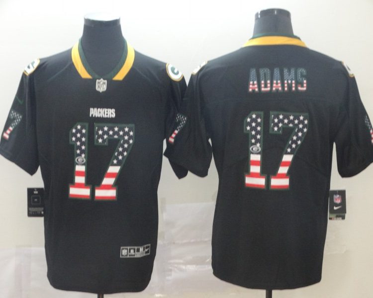 Men's Green Bay Packers Davante Adams #17 Black Alternate Jersey