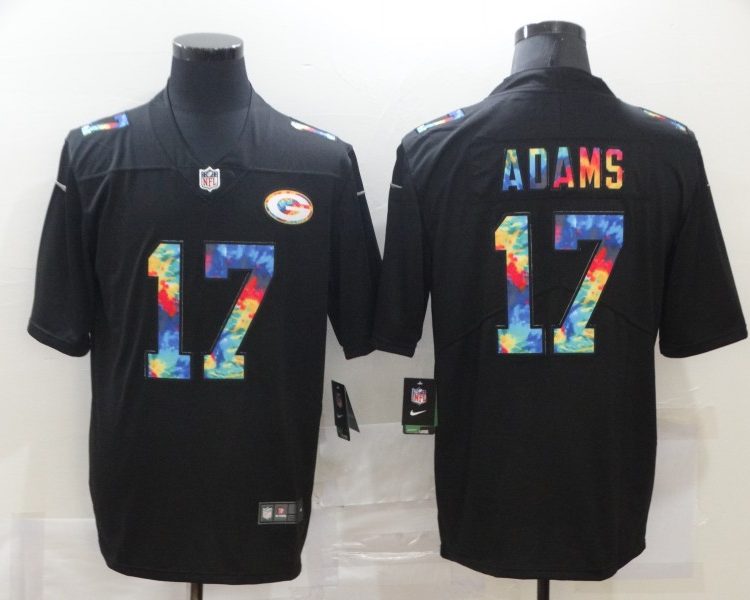 Men's Green Bay Packers Davante Adams #17 Black Jersey