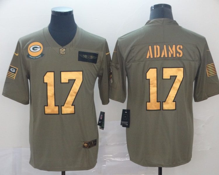 Men's Green Bay Packers Davante Adams #17 Brown Alternate Jersey