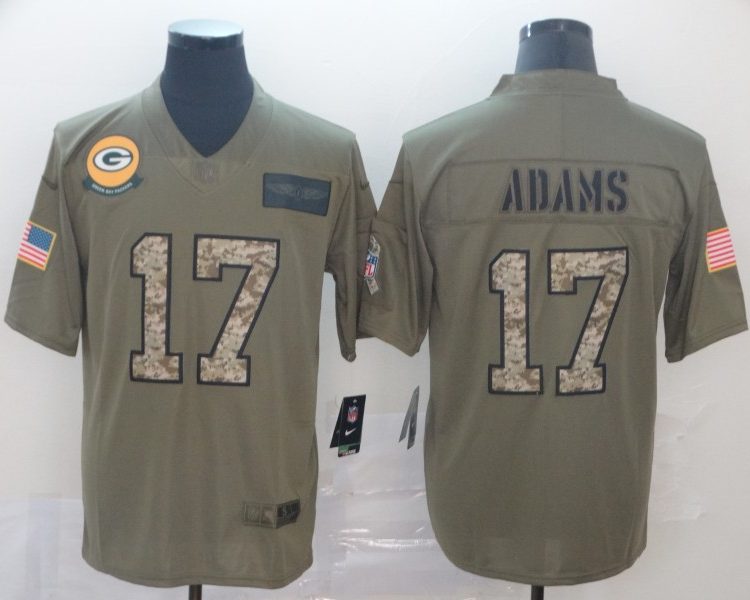 Men's Green Bay Packers Davante Adams #17 Brown Jersey