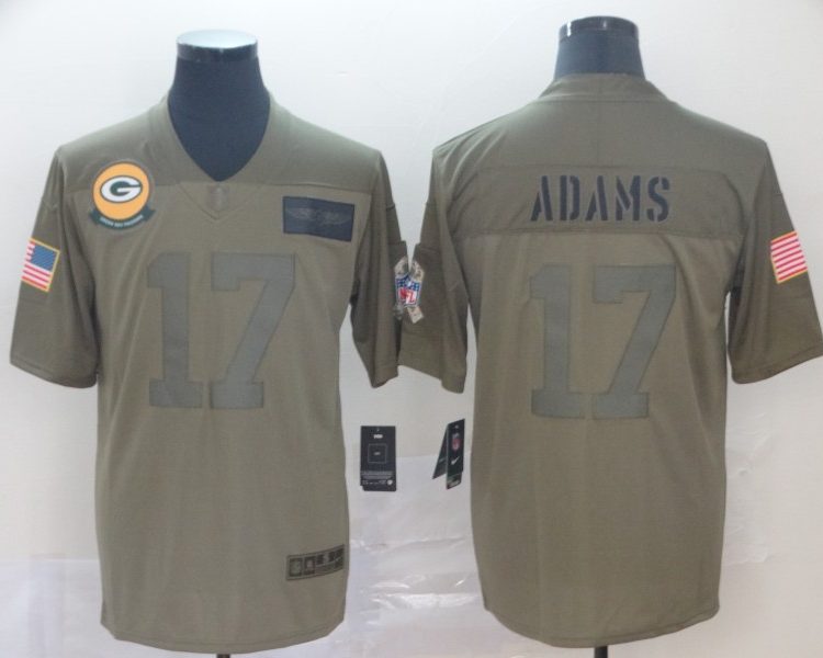 Men's Green Bay Packers Davante Adams #17 Brown Jersey