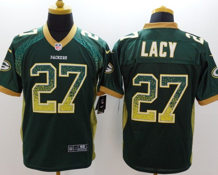 Men's Green Bay Packers Eddie Lacy #27 Green Jersey