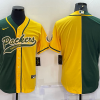 Men's Green Bay Packers Green/Yellow Blank Jersey