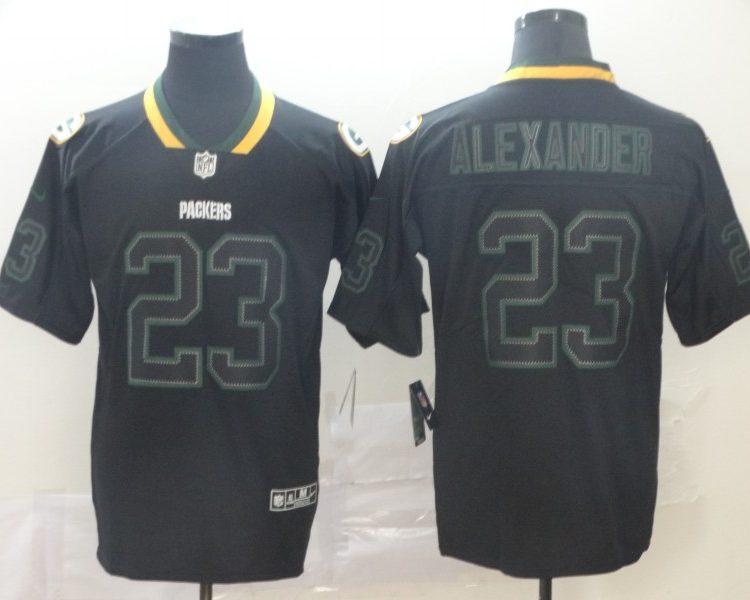 Men's Green Bay Packers Jaire Alexander #23 Black Jersey