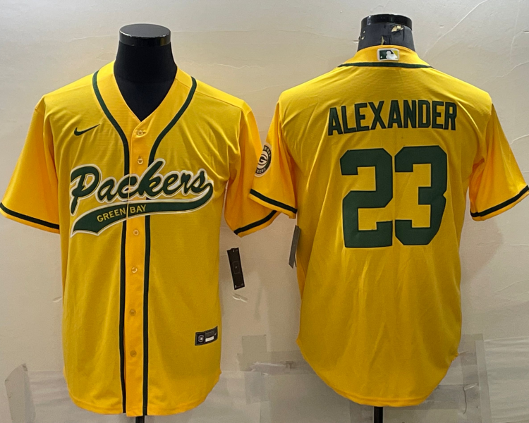 Men's Green Bay Packers Jaire Alexander #23 Gold Inverted Team Jersey Joint Edition
