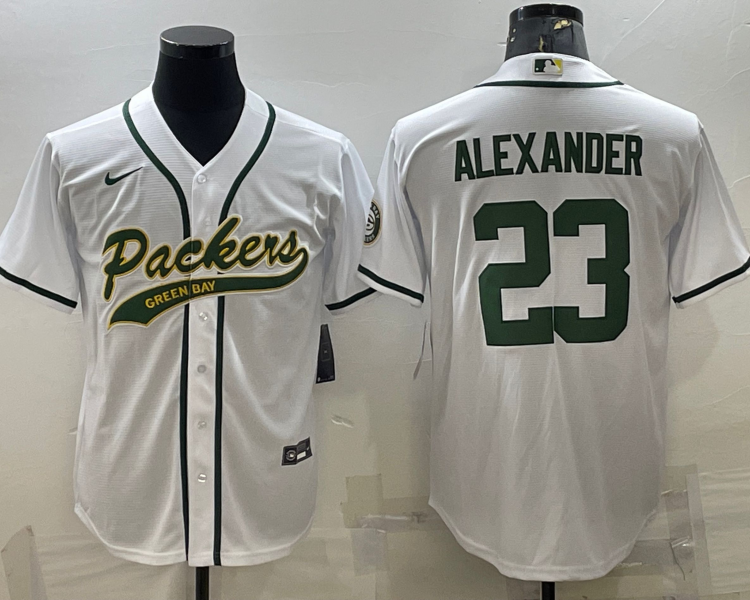 Men's Green Bay Packers Jaire Alexander #23 White Jersey Joint Edition