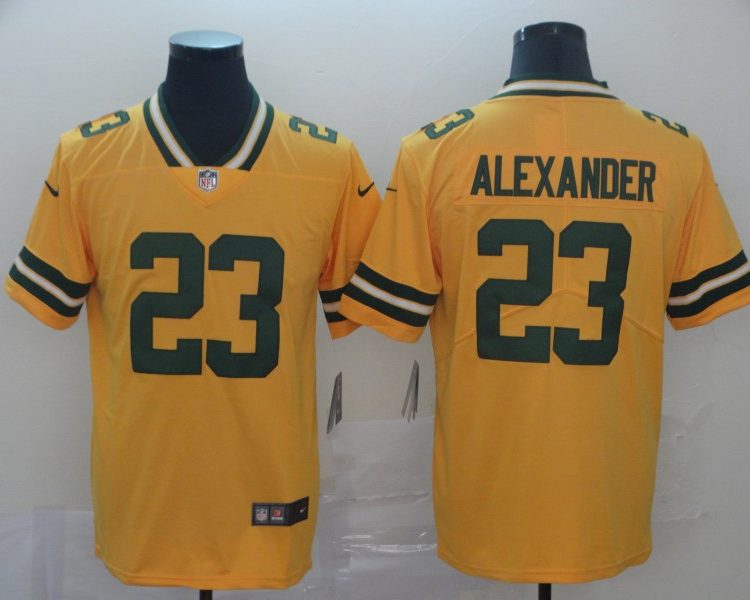 Men's Green Bay Packers Jaire Alexander #23 Yellow Inverted Legend Jersey