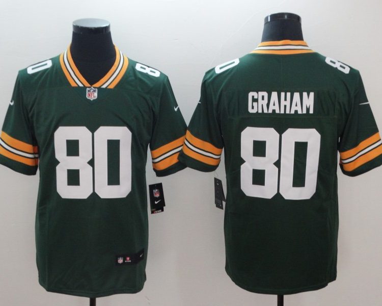 Men's Green Bay Packers Jimmy Graham #80 Green Jersey