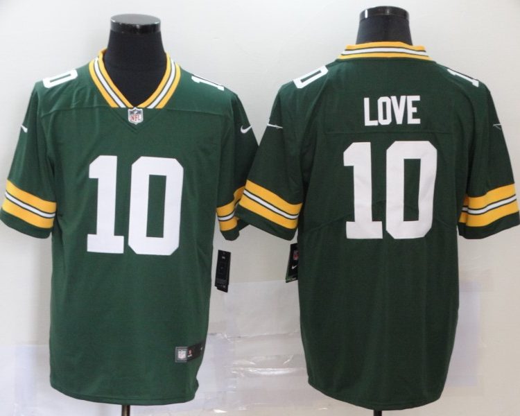 Men's Green Bay Packers Jordan Love #10 Green Jersey