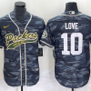 Men's Green Bay Packers Jordan Love #10 Grey Camouflage Jersey Joint Edition