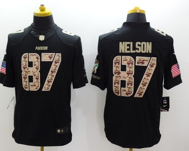 Men's Green Bay Packers Jordy Nelson #87 Black Jersey