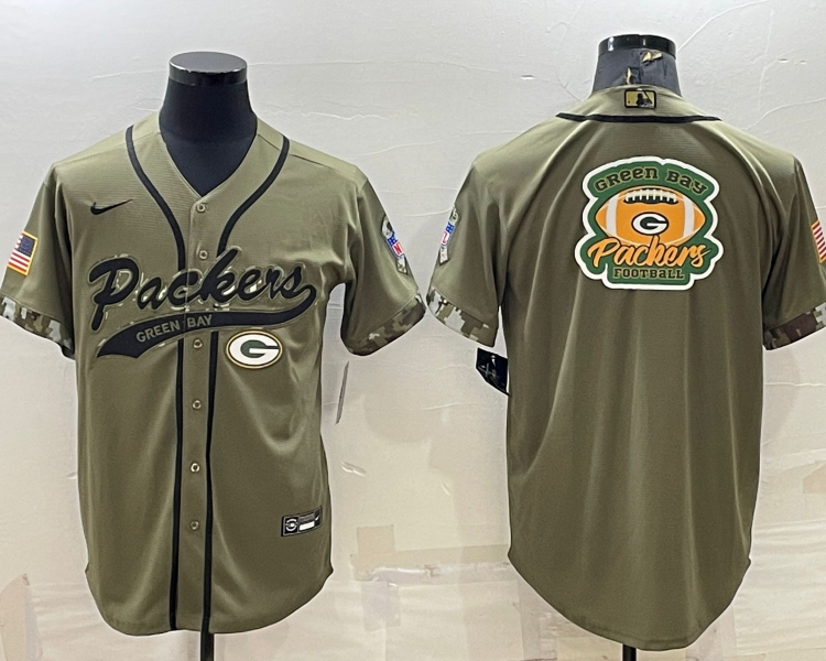 Men's Green Bay Packers Olive 2022 Salute To Service Limited Jersey