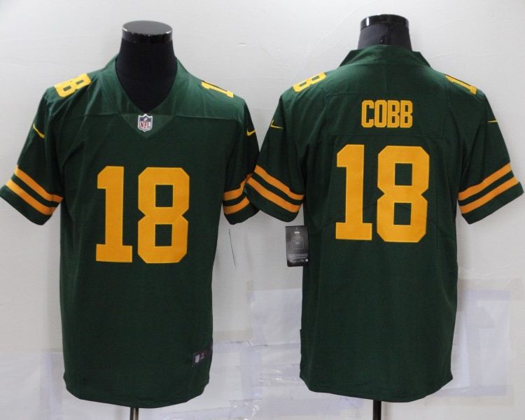 Men's Green Bay Packers Randall Cobb #18 Green Jersey